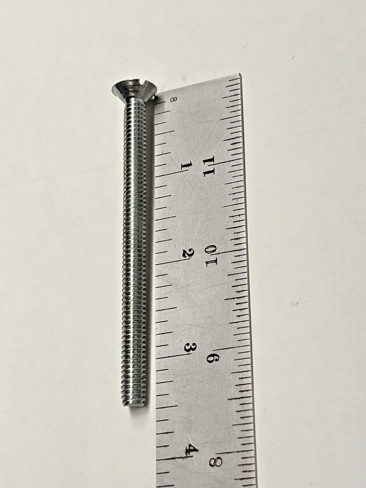 (100) 1/4-20 X 3-1/2 Slotted Flat Head Machine Screw Steel Zinc Long Countersunk