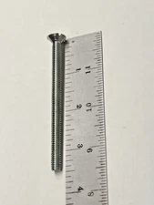 (100) 1/4-20 X 3-1/2 Slotted Flat Head Machine Screw Steel Zinc Long Countersunk