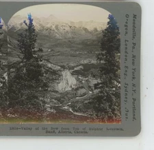 Top of Sulphur Mountain Banff Alberta Canada Keystone Stereoview