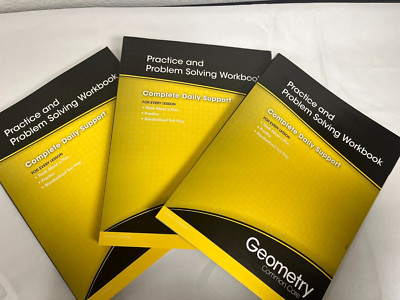 Practice and Problem Solving Work Book Common Core Geometry Pearson 3 Books