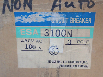 IEM ESA3100N ESAN 100 Amp 3 Pole 480 Volt Molded Case Switch NEW