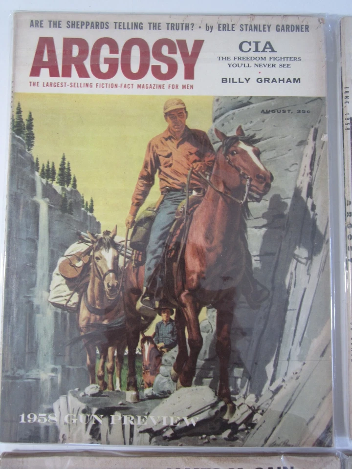 Men's Magazine 6 Issue 1950s Lot Argosy, Bluebook, Cavalier, & Climax v.1 #1 VG - Image 2 of 4