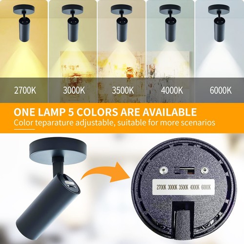 Spotlight 3 Pack 12W Spot Light Indoor 5CCT 2700K-6000K Selectable Dimmable L... - Picture 3 of 7