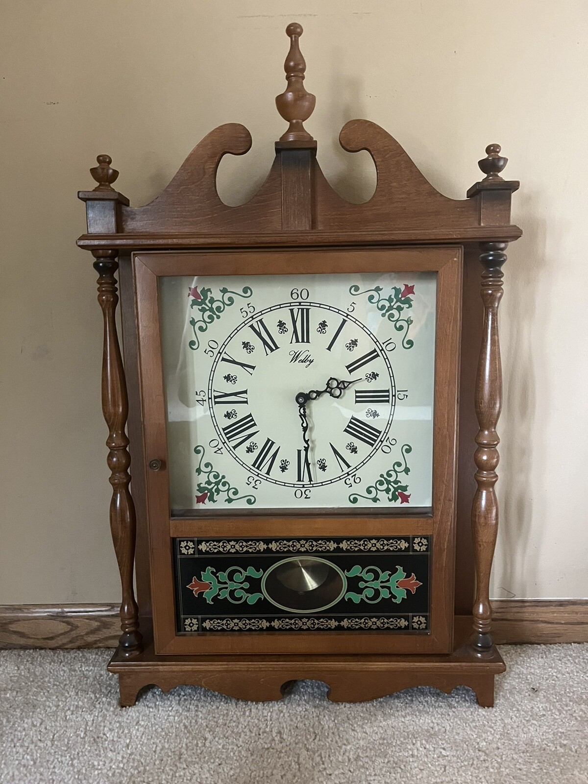 Welby Mantle Clock Wood Frame Plain Vintage eBay