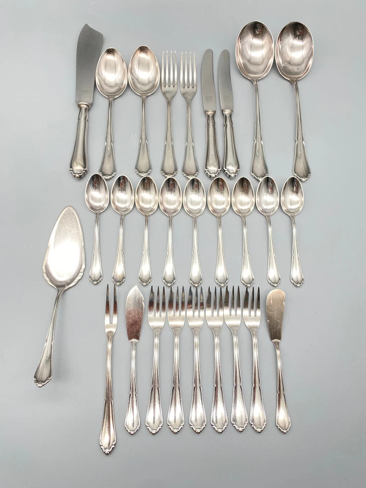 BSF BESTECK PLATURA 90 SILBERAUFLAGE 28 TEILE  VERSILBERT VINTAGE ALTE SERIE
