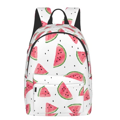 16 Inch Backpack Watermelon Slice Print Laptop Bag School Travel Daypack