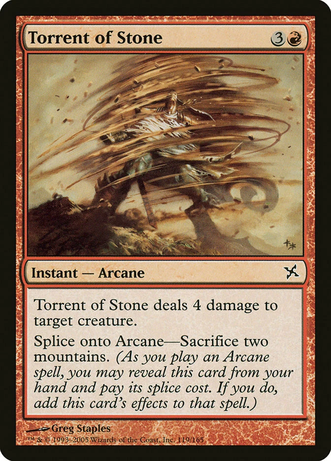 2X FOIL Torrent Of Stone MTG Magic BETRAYERS OF KAMIGAWA 119/165.