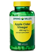 Spring Valley Apple Cider Vinegar Capsules 450mg 100 Count