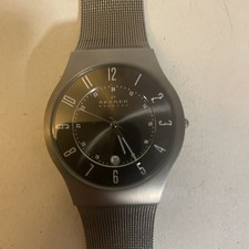 Skagen Sundby 233XLTTM Men's Gunmetal Gray Steel Mesh Analog Dial Watch AEA176