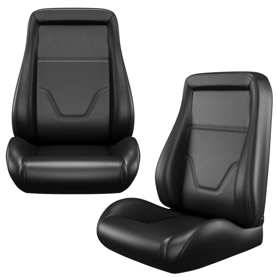 Pair Bucket Seats with Slider Kit for Chevy Chevelle Monte Carlo Corvette 60-79 - Image 4 of 4