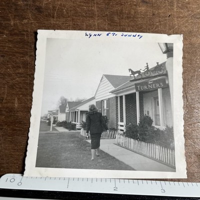 Vintage Snapshot Photo The ''Turners'' Last Name House Sigh 1957 -- P1