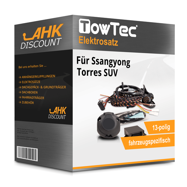 für Ssangyong Torres SUV 22- Towtec Elektrosatz 13Polig Fahrzeugspezifisch Esatz-image