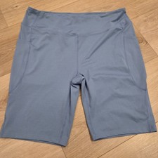 Women's Biker Shorts Lalagen Sz 5XL Pockets Yoga Exercise Athleisure Slate Blue