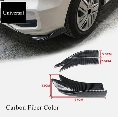 2X Universal Paar Auto Stoßstange Lippe Hinten Splitter Spoiler Flap Diffusor