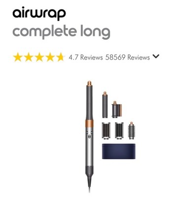 Dyson Airwrap Multi Styler Complete Long (Bright Nickel/Rich Copper) *EXCELLENT*
