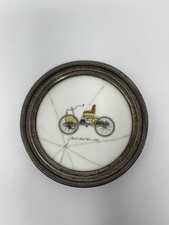Vintage Henry Fords First Car 1896 Sterling Silver Display Plate - Damaged Vintage Henry Fords First Car 1896 Sterling Silver Display Plate - Damaged