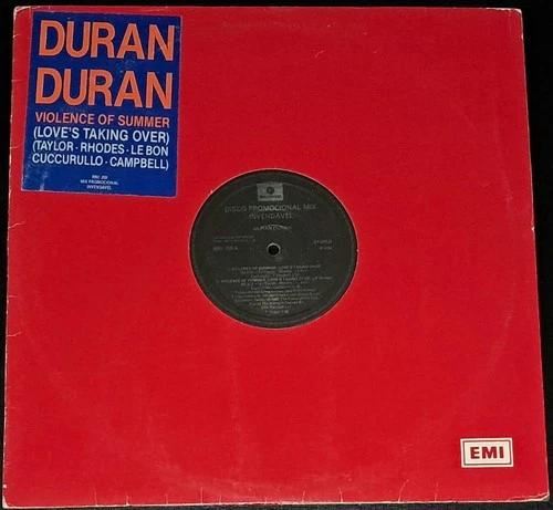 DURAN DURAN VIOLENCE OF SUMMER SINGLE 12" PROMO W/STICKER 1990 VINYL BRAZIL RARE
