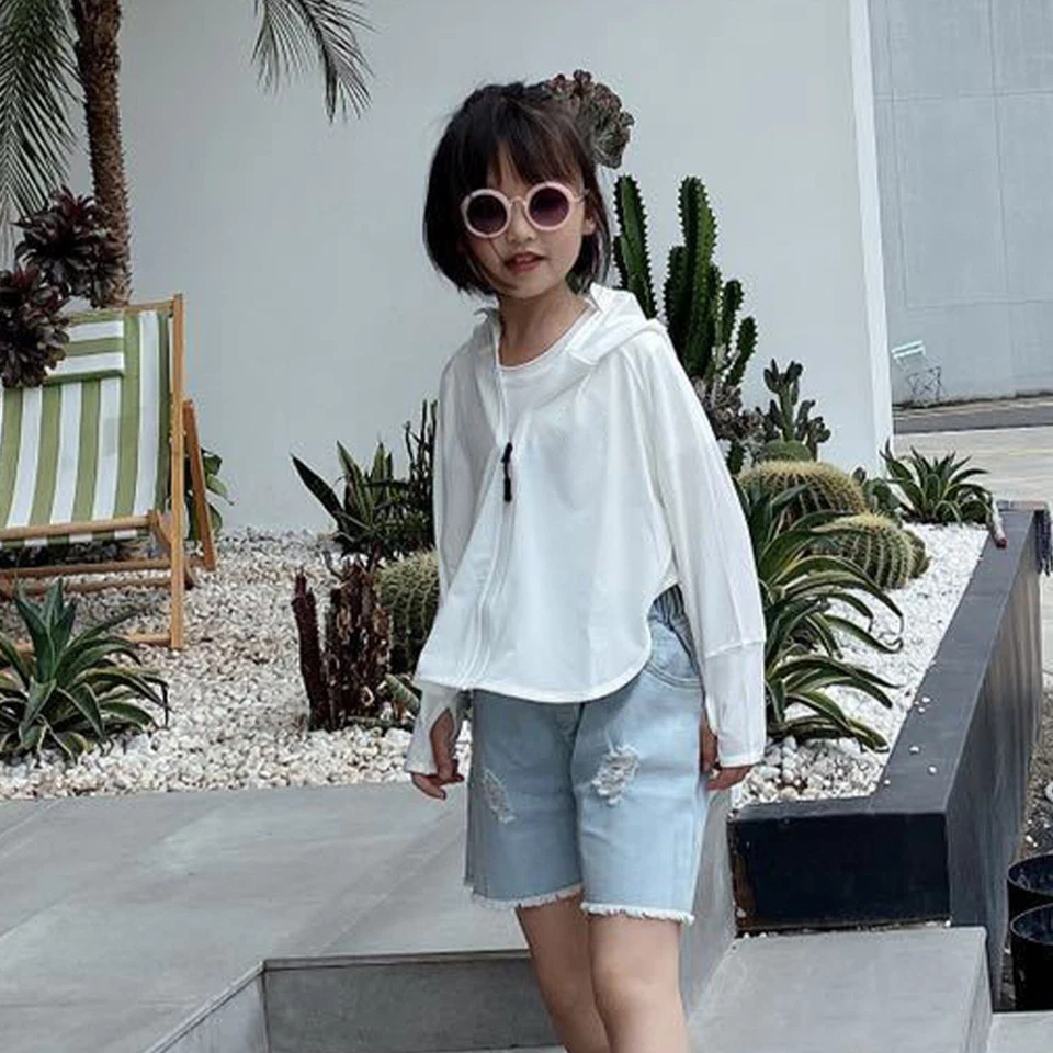 Sun Protection Clothing Kids Sun Protection Hoodie Long Sleeve Head Protection - image 4 of 4