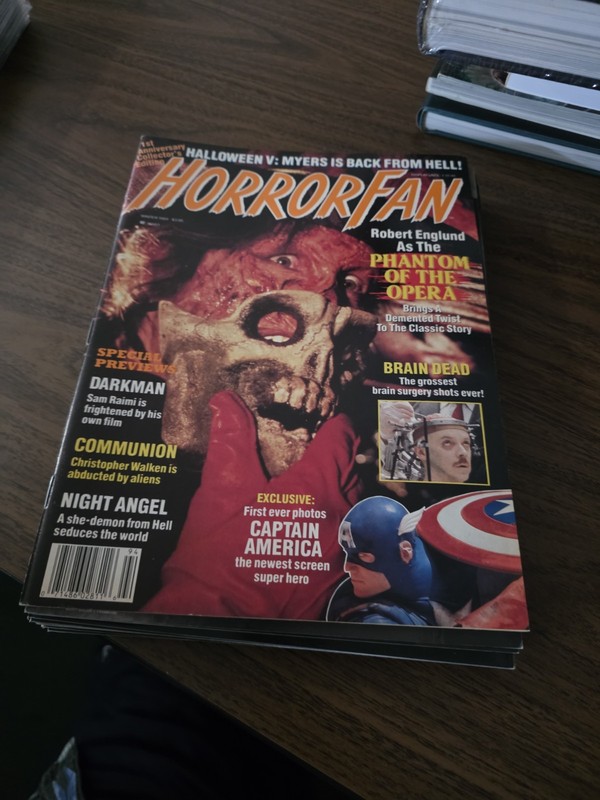 Horror Fan Movie Magazine Winter 1989 Christopher Walken Darkman Sam Raimi