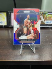 2022 Panini Prizm WWE Red White & Blue Prizm Jordan Devlin #168