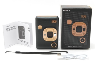 [ Fast unbenutzt] FUJIFILM Instax LiPlay analoge Sofortbildkamera schwarz...