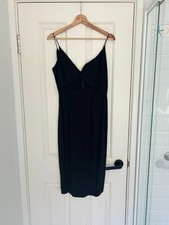 Zimmermann Black Midi Dress With Cutout Size AU 14