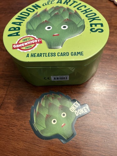 ABANDON all ARTICHOKES: A Heartless Card Game, Gamewright COMPLETE Nice