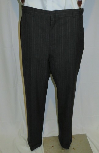 Brooks Brothers Golden Fleece Martin Greenfield Gray Stripe VTG 3/2 Suit 44L - Picture 14 of 17