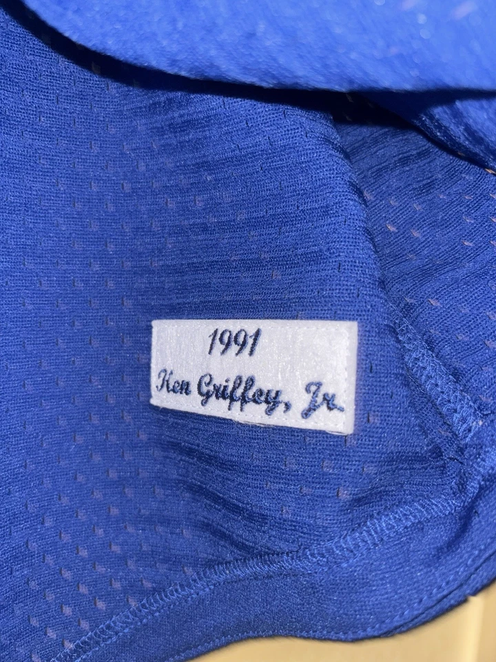 Camiseta deportiva para hombre Ken Griffey Jr. Seattle Mariners azul Mitchell & Ness XXL Foto 2 de 4