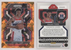 2021-22 Panini Prizm Orange Ice Prizm Isaiah Todd #299 Rookie RC