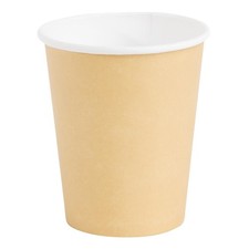 Fiesta Recyclable Coffee Cups Single Wall Kraft 225ml / 8oz (Pack of 1000) - GF0