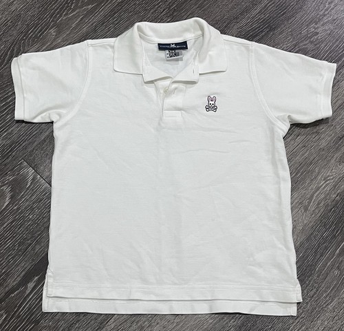 Psycho Bunny kids | Boys/Women White short sleeve polo