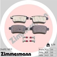 Zimmermann Bremsbelagsatz, Scheibenbremse 24692.160.1 FüR MERCEDES-BENZ Renault