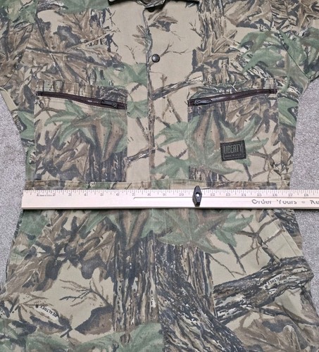 90s Vintage Liberty Coveralls Real Tree Camouflage Mens Sz M Regular (38-40) USA - Picture 17 of 20