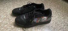 Ed Hardy Men's Black Low Top Lace-Up Sneakers Skull Tattoo Theme
