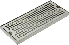 12"x5" Stainless Steel Beer Drip Tray Surface Mount No Drain For Homebrewing Keg