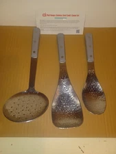 Mad Hungry 3 Piece Stainless Steel Cook's Spoons Set - GRAY