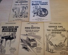 Nos Lot Of 5 Vintage Service Reference Books Chrysler Plymouth Dodge Desoto47-49