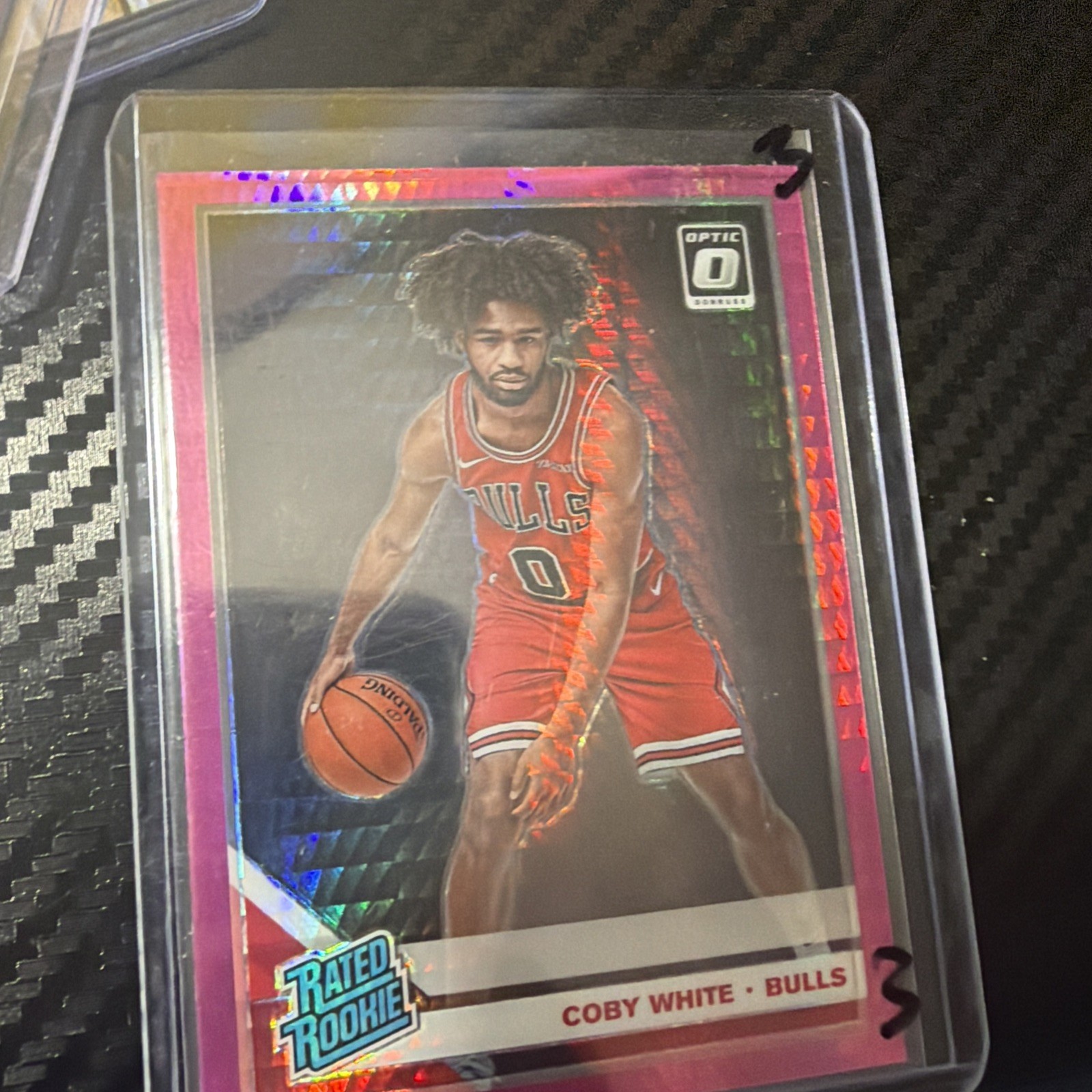 2019-20 Panini Donruss Optic - Rated Rookie Coby White #180 Pink Hyper Prizm
