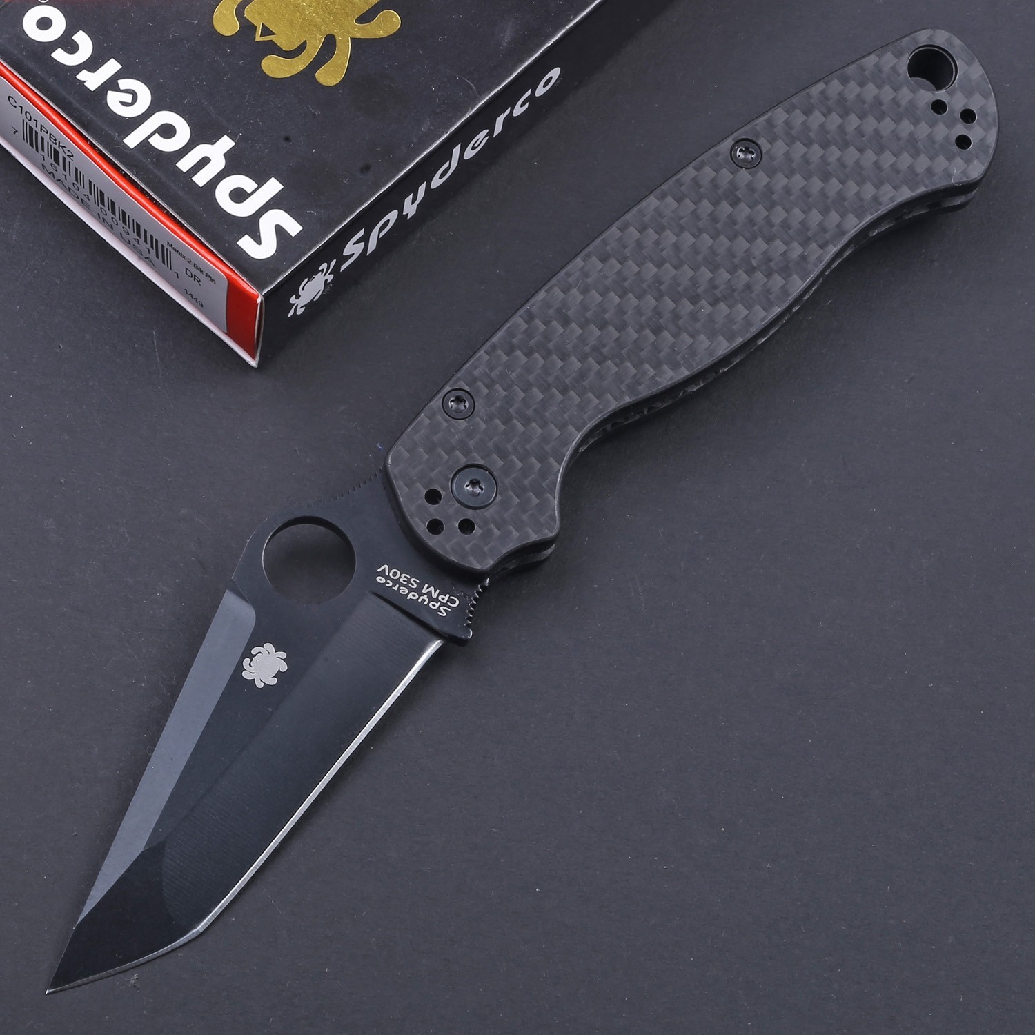 Tactical Tanto Pocket Knife with Carbon Fiber G10 Handle and Stainless Steel Lockback