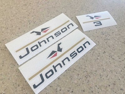 Johnson Sea-Horse 3 HP Vintage Outboard Motor Vinyl Decal Kit Free Shipping!