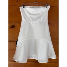 Lulus Compelling Style White Strapless Mini Dress Tube Classy Night Out Small
