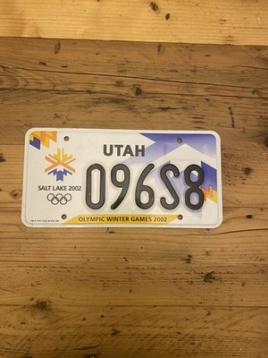 Oldtimer Utah Olympische Winterspiele 2002 US Auto Nummernschild 096S8