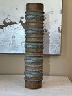 ANTIQUE INDUSTRIAL WALLPAPER ROLLER  STENCIL WOOD/METAL  PRINTING PRESS CYLINDER — photo 4