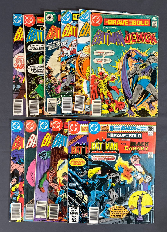 DC 1The Brave & The Bold #137 - 156  166 - 179 comic book lot of 12