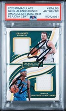 2023 Immaculate SHAI GILGEOUS ALEXANDER LUKA DONCIC Signed PSA Auto Patch Card