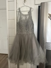 Cinderella Divine Handmade Embellishment Tulle Cocktail Dress, Natural, S