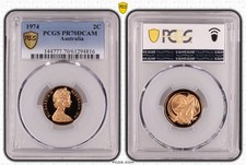 1974 Australia 2C PR70DCAM POP 4/0