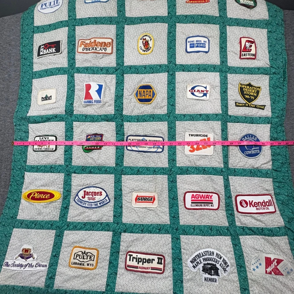 Vtg. Logo Quilt Green Border Military, Auto, Farm, Business, Advertising Patches - Image 3 of 4