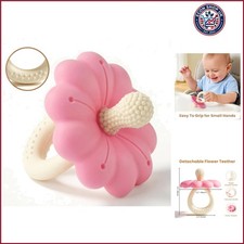 Baby Silicone Flower Teether Pacifier, Nipple-Shaped End Texture for Sucking ...